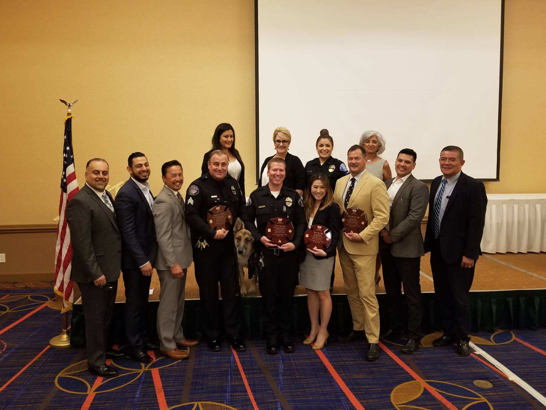 The 2018 First Responders Honorees stand with our BPBA Board members.